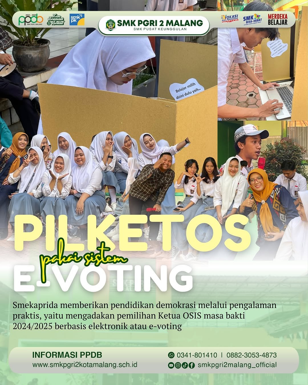 Pemilihan Ketua OSIS di SMK PGRI 2 Malang